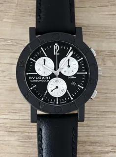 Bulgari Bvlgari CarbonGold Doha Limited 500 Chronograph Panda Dial BB 38 CL CH Carbon fiber Black