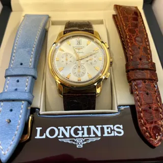 Longines Conquest Heritage L1.641.6.72.1 38.5mm Yellow gold Silver