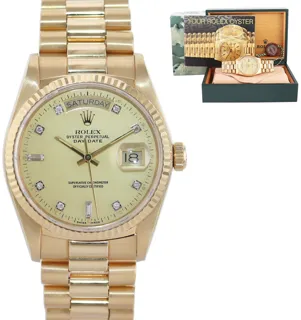 Rolex Day-Date "President" 18038 36mm Yellow gold Champagne