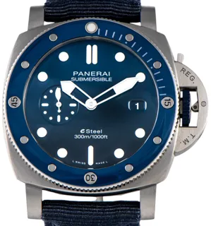 Panerai Submersible PAM 01289 44mm Stainless steel Blue