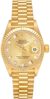 Rolex President Datejust 69178 26mm Yellow gold Champagne