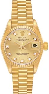 Rolex President Datejust 69178 26mm Yellow gold Champagne