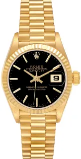 Rolex President 69178 26mm Yellow gold Black