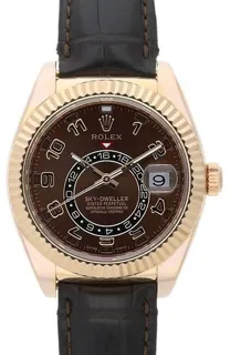 Rolex Sky-Dweller 326135 42mm Rose gold Brown