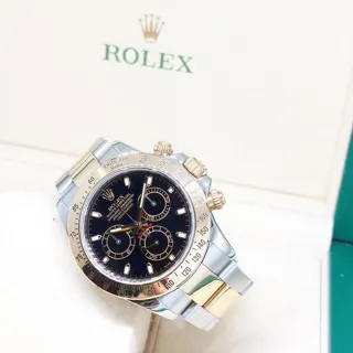 Rolex Daytona 116523 40mm Yellow gold and Stainless steel Black