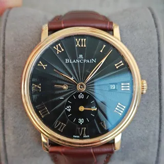 Blancpain Villeret 6606-3630-55B 40mm Red gold Black