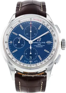 Breitling Premier A13315351C1P1 42mm Stainless steel Blue