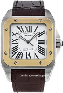 Cartier Santos de Cartier W20072X7 Yellow gold and Stainless steel Silver