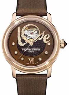 Frédérique Constant Ladies Automatic Double Heart Beat FC-303/310X2P4/5/6 35mm Stainless steel Brown