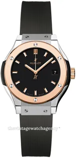 Hublot Classic Fusion Quartz 581.NO.1181.RX 33mm brushed/polished titanium Black