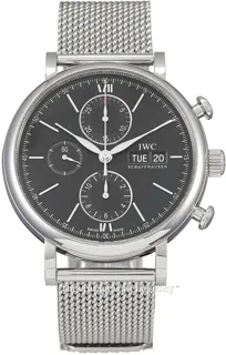 IWC Portofino Chronograph IW391030 Stainless steel Black