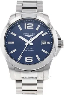 Longines Conquest L3.776.4.99.6 39mm Brushed/polished steel Blue