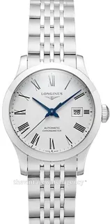 Longines Record L2.321.4.11.6 30mm Stainless steel White