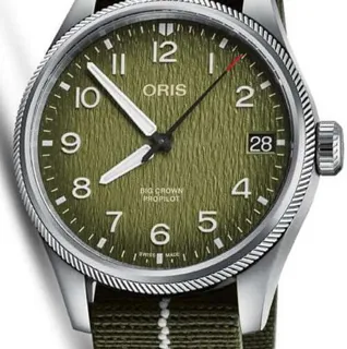 Oris ProPilot 01 751 7761 4187-Set 41mm Stainless steel Green