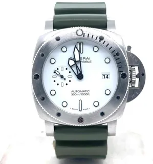 Panerai Submersible PAM 01226 44mm Stainless steel White