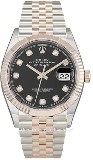 Rolex Datejust 126231-0019 Rose gold and Stainless steel Black