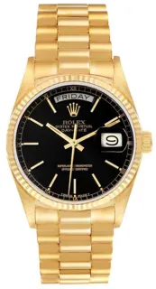 Rolex Day-Date 18038 36mm Yellow gold Black