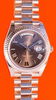 Rolex Day-Date 40 228235 40mm Everose gold Brown