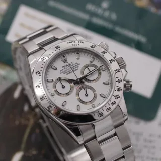 Rolex Daytona 116520 ( (1988-2015)) 40mm Stainless steel White