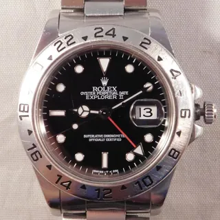 Rolex Explorer II 16570 ( II 16570 ) 40mm Stainless steel Black