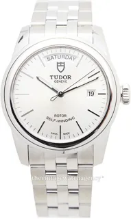 Tudor Glamour Day-Date 56000-68060-WIDSTL 39mm brushed/polished steel White