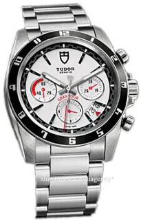 Tudor Grantour Chrono 20530N-95730-WID 42mm brushed/polished steel White