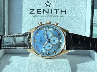 Zenith El Primero 18.2045.400 42mm Rose gold blue