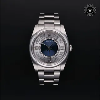 Rolex Oyster Perpetual 36 16013 36mm Edelstahl Oystersteel Blue and Silver