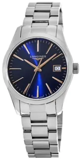 Longines Conquest Classic L2.286.4.92.6 29.5mm Stainless steel Blue