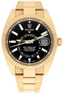 Rolex Sky-Dweller 326938-0004 Yellow gold Black