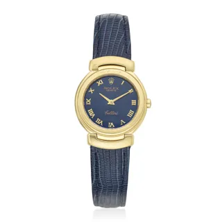 Rolex Cellini 6621 Yellow gold Blue