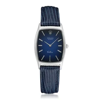 Rolex Cellini 3807 18k white gold Blue