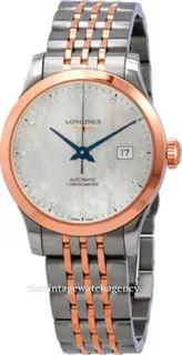 Longines Record L23215877 30mm Stainless steel White