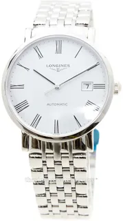 Longines Elegant L4.910.4.11.6 39mm Stainless steel White