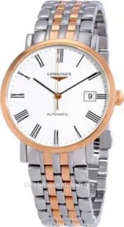 Longines Elegant L4.810.5.11.7 37mm Stainless steel and Red gold White