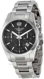 Longines Conquest Classic L2.786.4.56.6 41mm Stainless steel Black