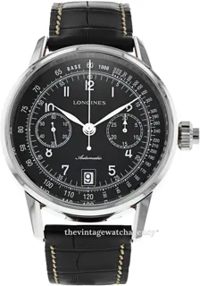 Longines Heritage L2.800.4.53.0 41mm Stainless steel Black