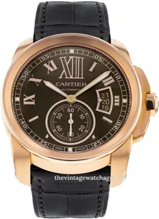 Cartier Calibre de Cartier W7100007 Rose gold Brown