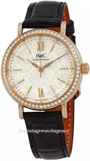 IWC Portofino IW3574-06 18 carat rose gold$diamond set Silver