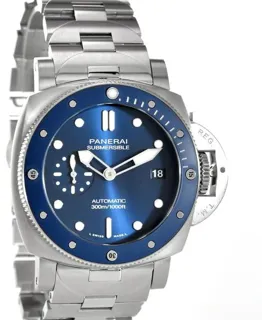 Panerai Submersible PAM02068 42mm Stainless steel Blue