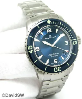 Blancpain Fifty Fathoms 5015-12B40-98B 45mm Titanium Blue