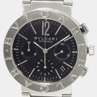 Bulgari Diagono Stainless steel Black