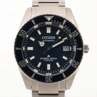 Citizen NB6021-68L TI 41mm Titanium Blue