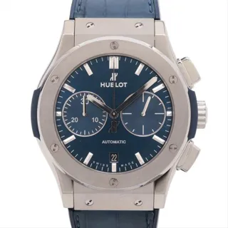 Hublot Classic Fusion Chronograph 521.NX.7170.LR TI 42mm Titanium Blue