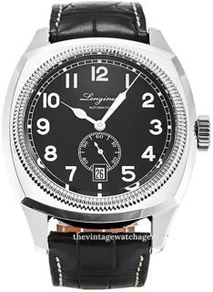 Longines Heritage L2.794.4.53.0 42mm Stainless steel Black