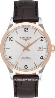 Longines Record L2.820.5.76.2 38.5mm brushed/polished steel silver