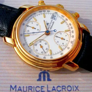 Maurice Lacroix 03274 38mm Yellow gold and Stainless steel White