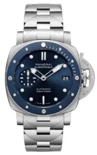 Panerai Submersible PAM02068 42mm Stainless steel Blue