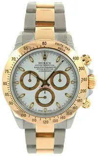 Rolex Cosmograph Daytona 116523 40mm Yellow gold and Stainless steel White