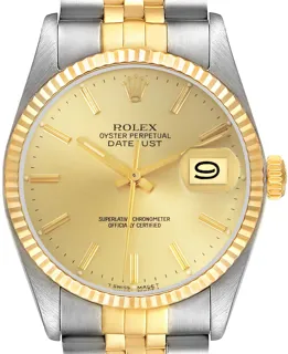 Rolex Datejust 16013 Stainless steel and 18k yellow gold Champagne